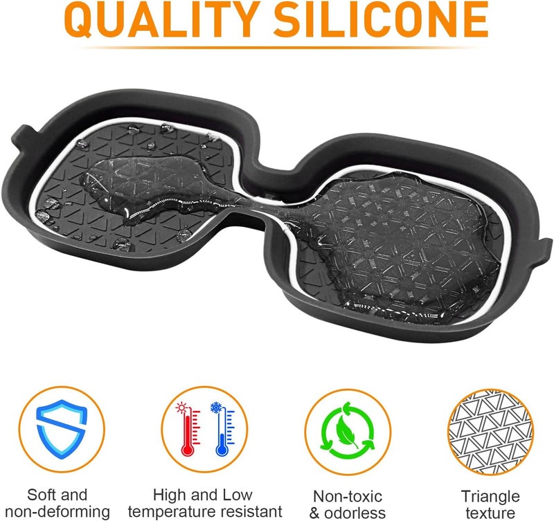KENTUTO for Honda CRV Accessories 2023 2024 2025 2026 3D Cup Holder Center Console Liner Inserts Silicone Anti-dust Mat Pad Interior Decoration (2 Pcs, Whtie Trim) - Image 5